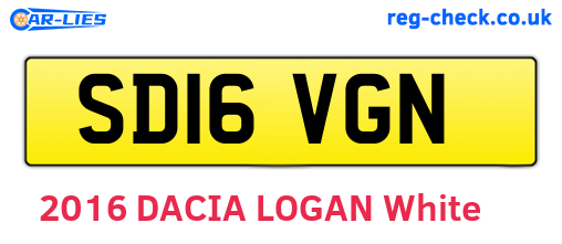 SD16VGN are the vehicle registration plates.