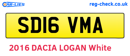 SD16VMA are the vehicle registration plates.