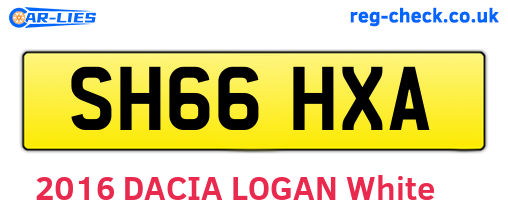 SH66HXA are the vehicle registration plates.