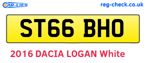 ST66BHO are the vehicle registration plates.