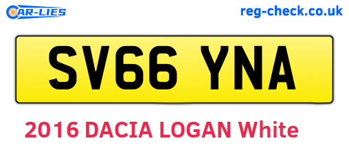 SV66YNA are the vehicle registration plates.