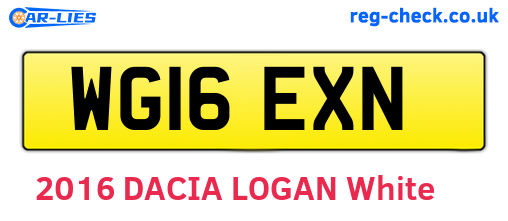 WG16EXN are the vehicle registration plates.
