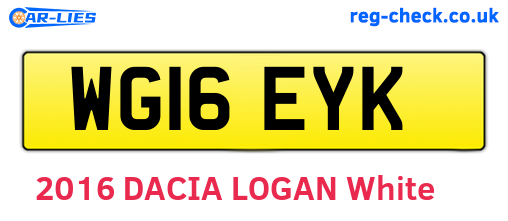 WG16EYK are the vehicle registration plates.