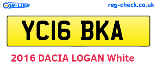 YC16BKA are the vehicle registration plates.