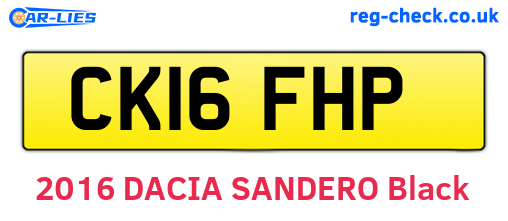 CK16FHP are the vehicle registration plates.