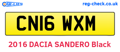 CN16WXM are the vehicle registration plates.