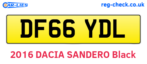 DF66YDL are the vehicle registration plates.