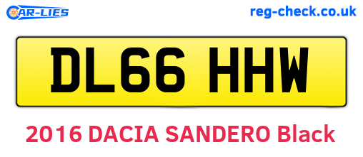 DL66HHW are the vehicle registration plates.