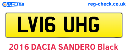 LV16UHG are the vehicle registration plates.