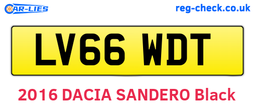 LV66WDT are the vehicle registration plates.