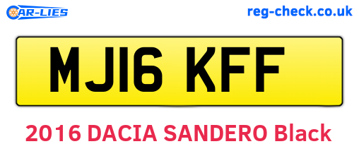 MJ16KFF are the vehicle registration plates.