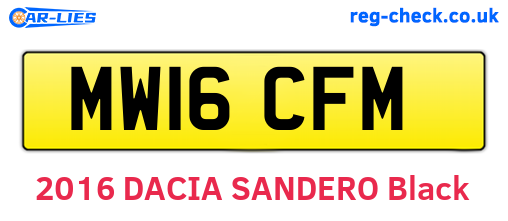 MW16CFM are the vehicle registration plates.