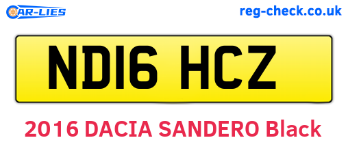 ND16HCZ are the vehicle registration plates.