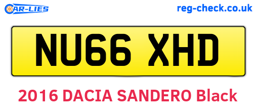 NU66XHD are the vehicle registration plates.