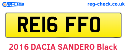 RE16FFO are the vehicle registration plates.