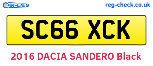 SC66XCK are the vehicle registration plates.