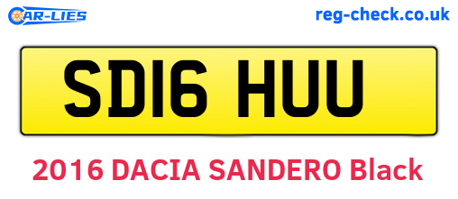 SD16HUU are the vehicle registration plates.
