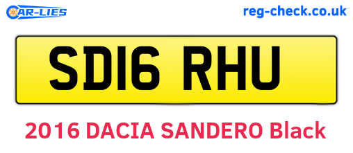 SD16RHU are the vehicle registration plates.