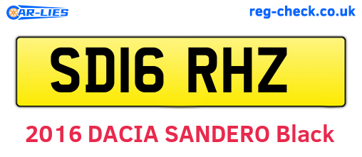 SD16RHZ are the vehicle registration plates.