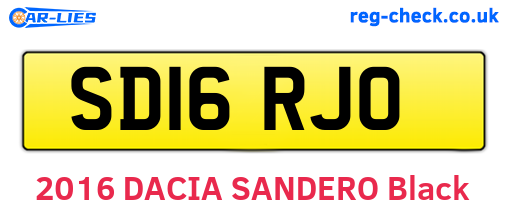 SD16RJO are the vehicle registration plates.