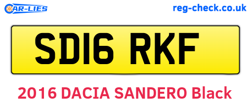 SD16RKF are the vehicle registration plates.