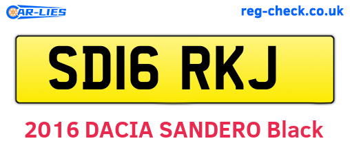 SD16RKJ are the vehicle registration plates.