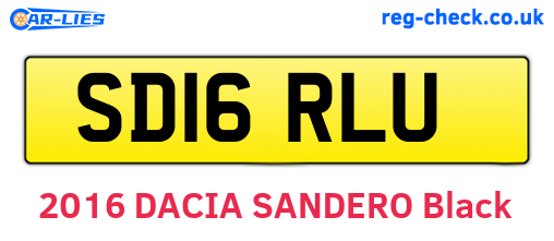 SD16RLU are the vehicle registration plates.