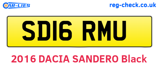 SD16RMU are the vehicle registration plates.