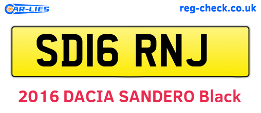 SD16RNJ are the vehicle registration plates.