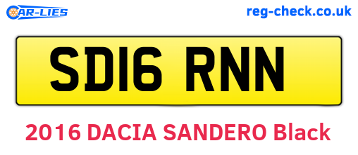 SD16RNN are the vehicle registration plates.