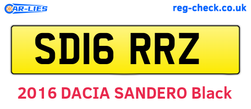 SD16RRZ are the vehicle registration plates.