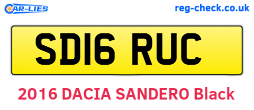 SD16RUC are the vehicle registration plates.