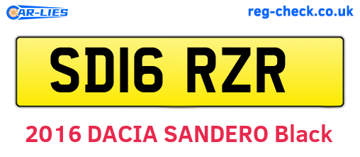 SD16RZR are the vehicle registration plates.