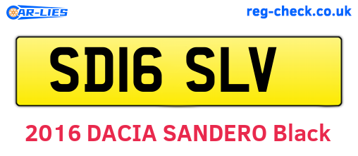 SD16SLV are the vehicle registration plates.