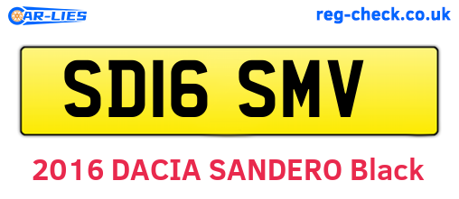 SD16SMV are the vehicle registration plates.