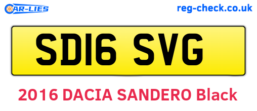 SD16SVG are the vehicle registration plates.
