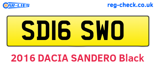 SD16SWO are the vehicle registration plates.