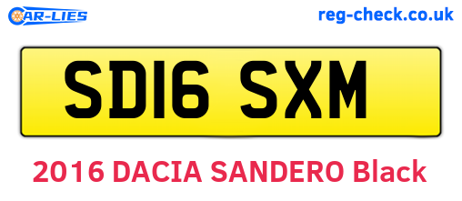 SD16SXM are the vehicle registration plates.