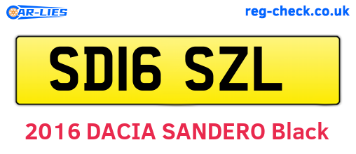 SD16SZL are the vehicle registration plates.