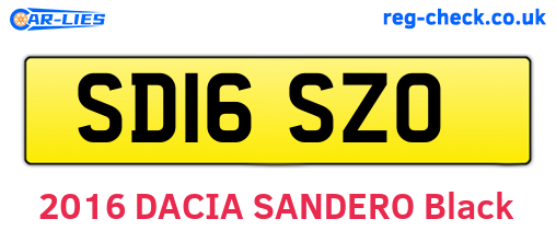 SD16SZO are the vehicle registration plates.