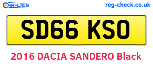 SD66KSO are the vehicle registration plates.