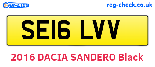 SE16LVV are the vehicle registration plates.