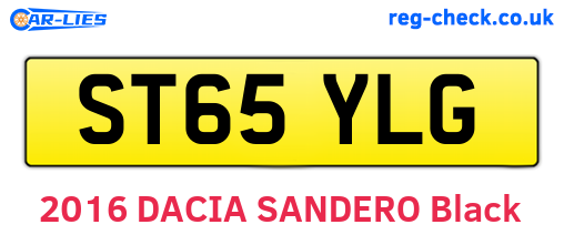 ST65YLG are the vehicle registration plates.