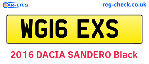 WG16EXS are the vehicle registration plates.