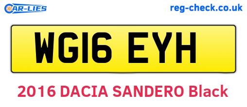 WG16EYH are the vehicle registration plates.