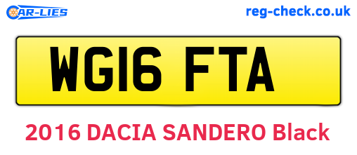 WG16FTA are the vehicle registration plates.