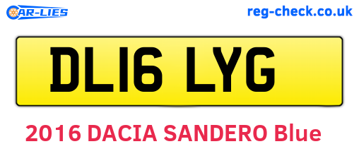 DL16LYG are the vehicle registration plates.