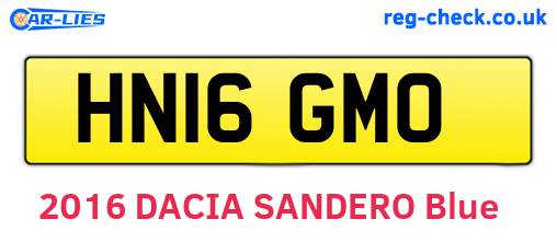 HN16GMO are the vehicle registration plates.