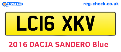 LC16XKV are the vehicle registration plates.