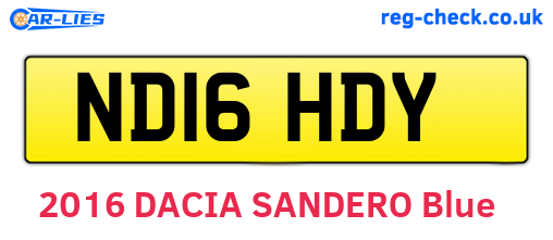 ND16HDY are the vehicle registration plates.